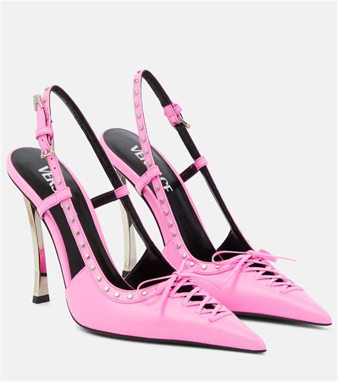 versace palazzo pumps pink|versace slingback shoes.